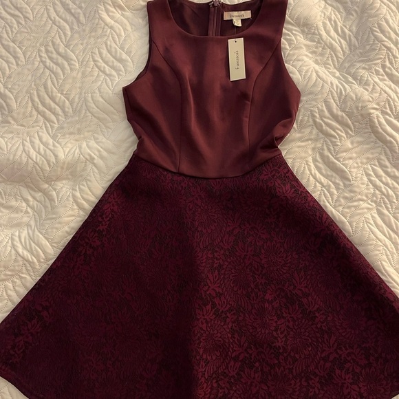 Francesca's Collections burgundy lace Dress - Picture 1 of 6
